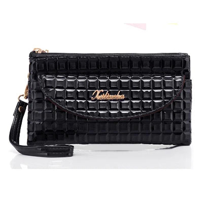 Vintage Women Envelope Clutch Diamond Pack Small Top-Handle Bag