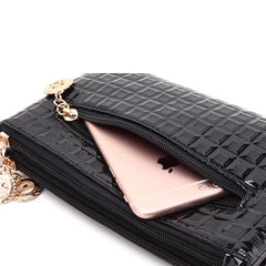 Vintage Women Envelope Clutch Diamond Pack Small Top-Handle Bag