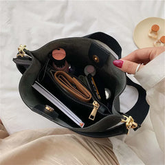 Vintage Nubuck PU Leather Messenger Bags for Women Large Capacity