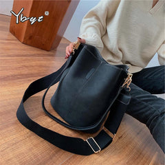 Vintage Nubuck PU Leather Messenger Bags for Women Large Capacity