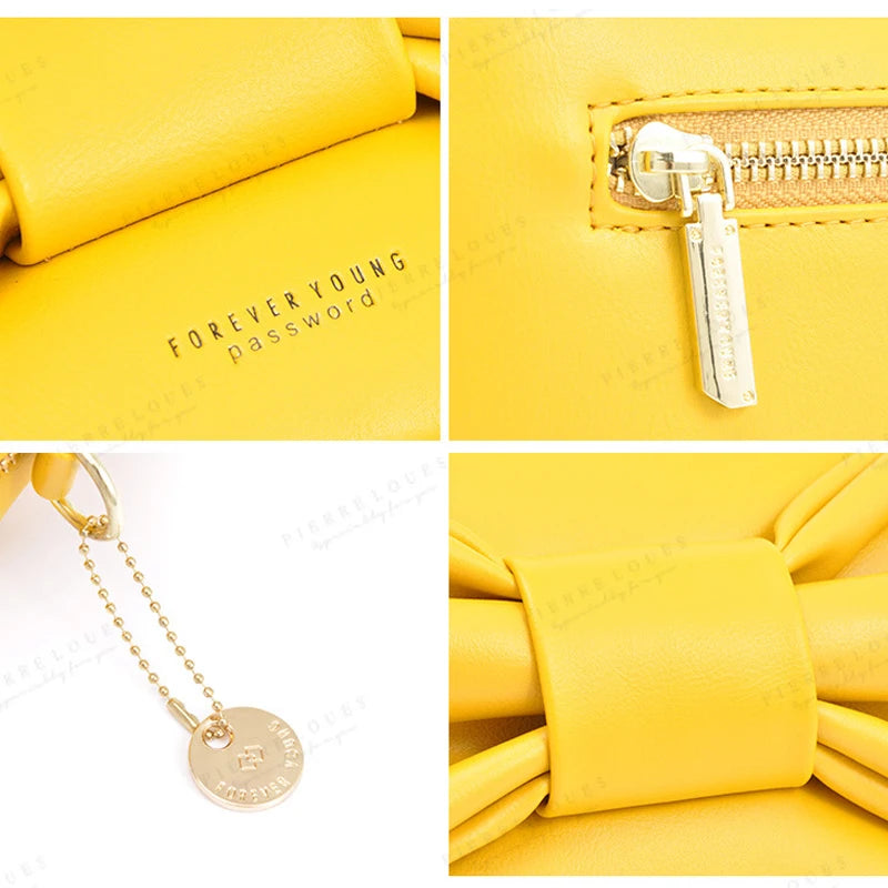 YIZHONG Pillow Casual Bow Handbags Women Bags Large Capacity Satchels