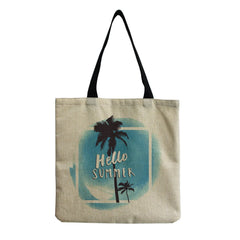 Coconut Tree Printed Beach Tote Bag for Women