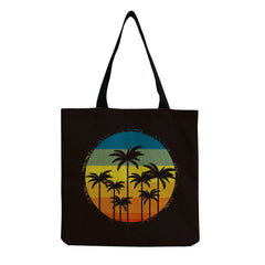 Coconut Tree Printed Beach Tote Bag for Women