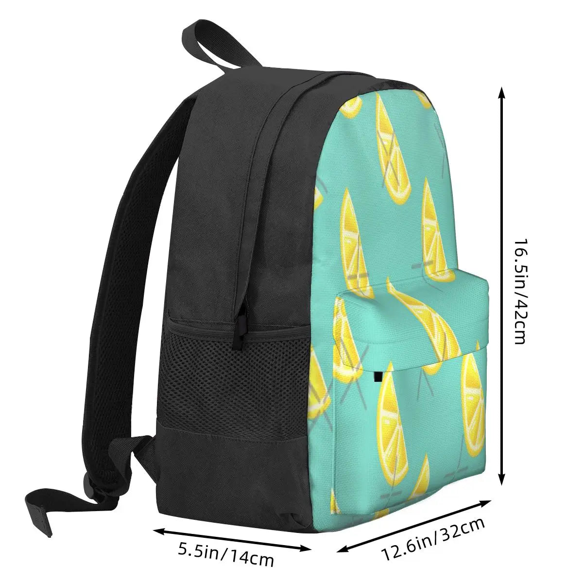 Yellow Lemon Slice Fruit Backpacks Men's & Women's