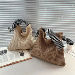 Boho Underarm Bag Knitted Woolen Totes Pack Small Purses