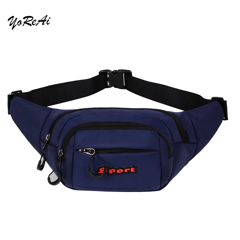 Men Waist Bag Casual Functional Money Phone Pouch Belt Bag