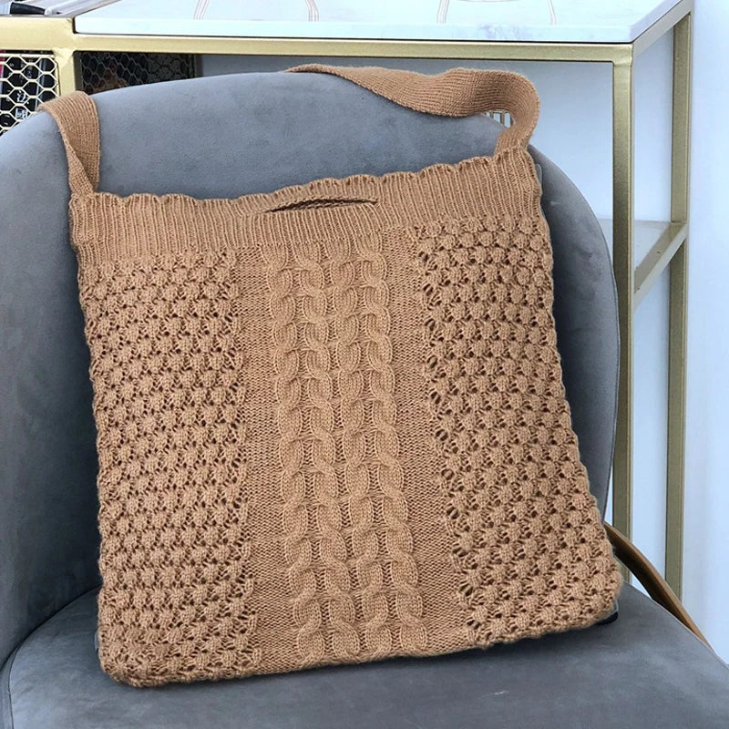Women's Wool Shoulder Bag Casual Wallet Storage Bags Small Fresh Handbag