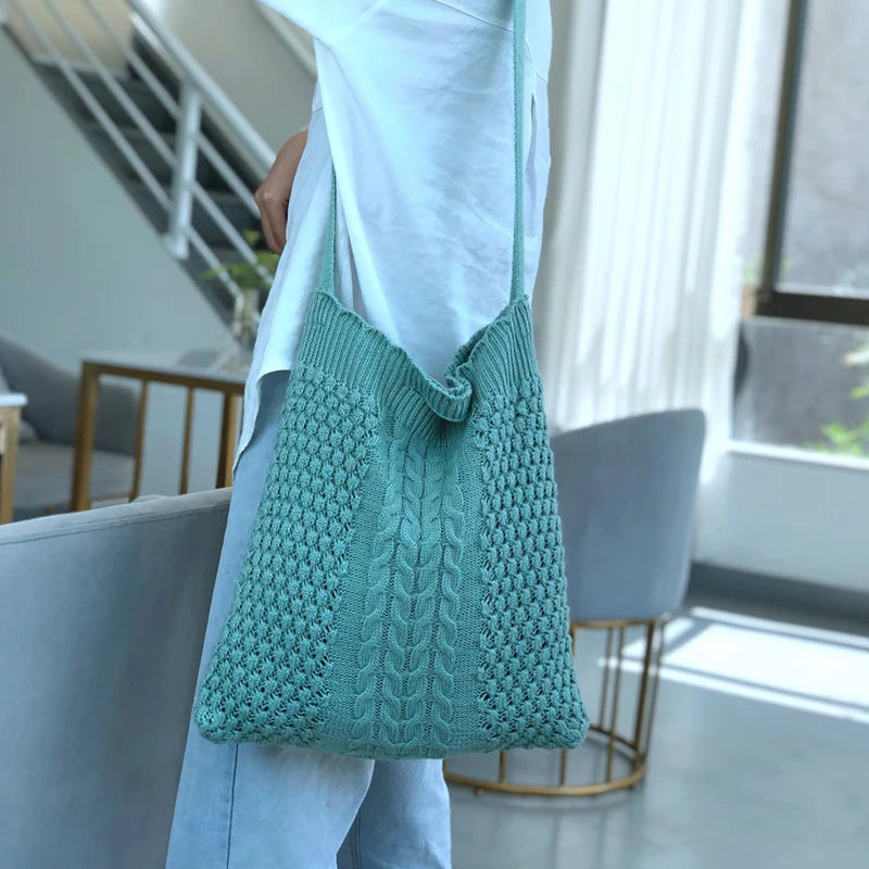 Women's Wool Shoulder Bag Casual Wallet Storage Bags Small Fresh Handbag