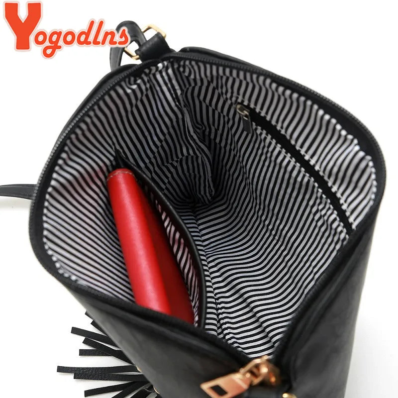 Vintage Tassels Shoulder Bag Retro Crossbody Bag Patchwork