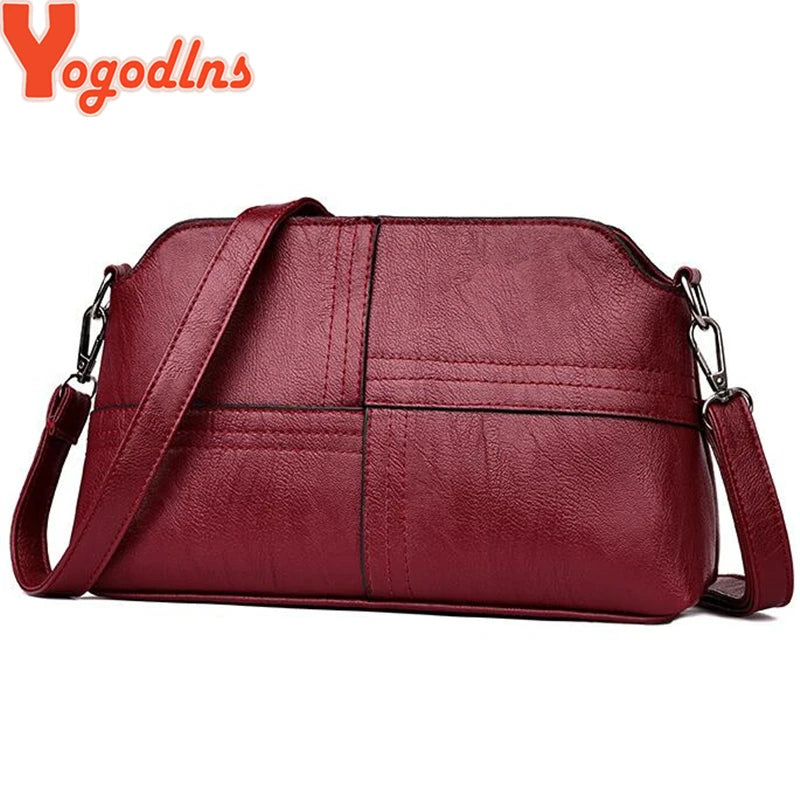 Casual PU Leather Women Crossbody Bag Shoulder Messenger Bags For Female Mother