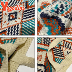 Geometric Patterns Shoulder Bag Knitting Tote Large Capacity Handbag