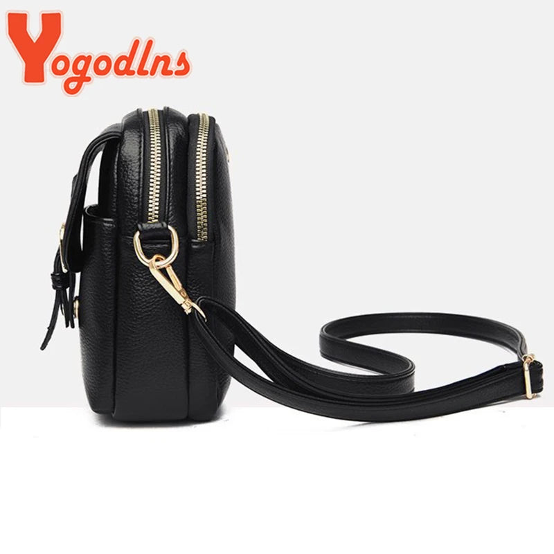 Soft Leather Shoulder Bag for Women Phone Crossbody Bag