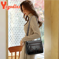 Vintage PU Leather Shoulder Bag Crossbody Multifunction Messenger Small