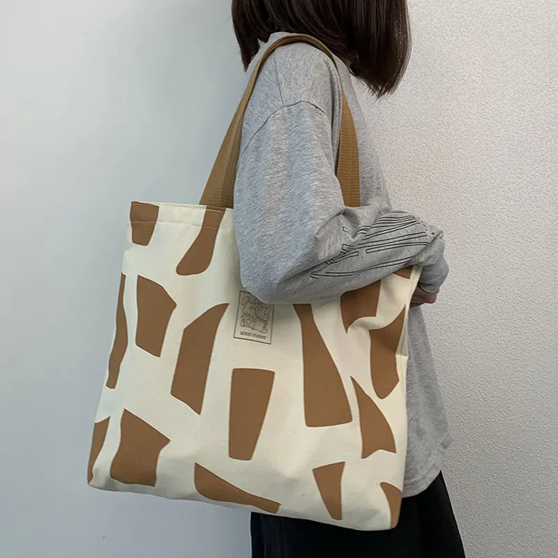 Eco Reusable Foldable Shoulder Bag Large Handbag Tote Women Shopper Zipper