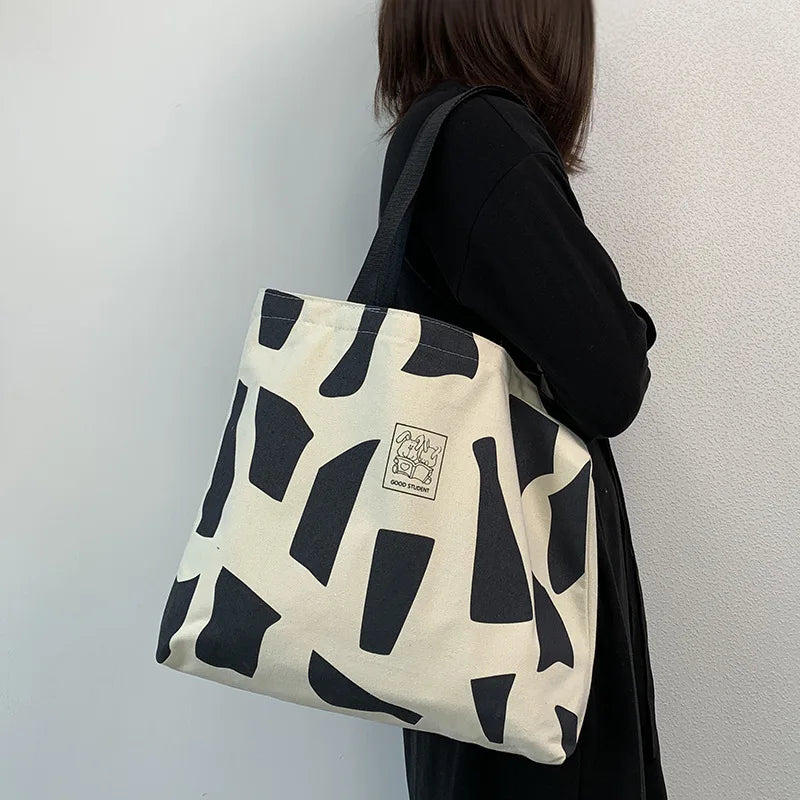Eco Reusable Foldable Shoulder Bag Large Handbag Tote Women Shopper Zipper