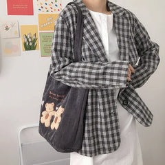 Winter Bear Shoulder Bag for Women