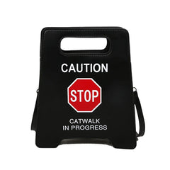Creative Caution Letters Sign Fluorescence Shoulder Bag