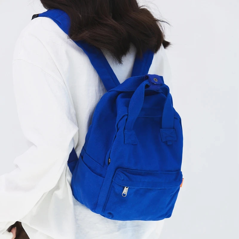 Girls Canvas Backpack Small Bag for Teenage Girls Casual