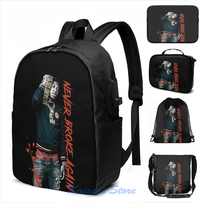 Youngboy - Never Broke Again Backpack with USB Charge