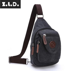 Casual Canvas Shoulder Bag Large Capacity Wear-Resistant Messenger Bag