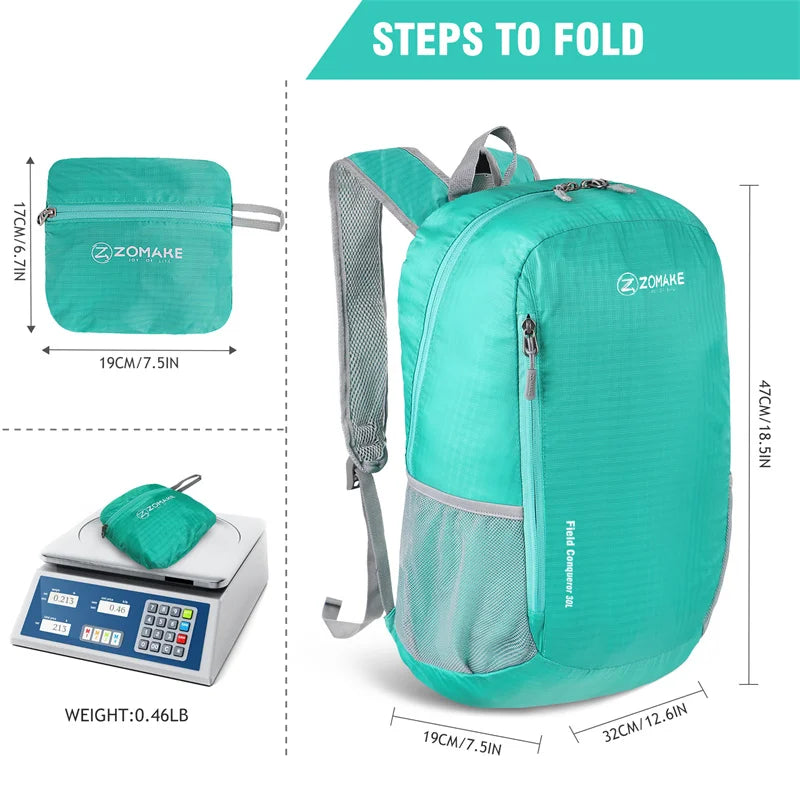 30L Lightweight Outdoor Backpack for Women Men