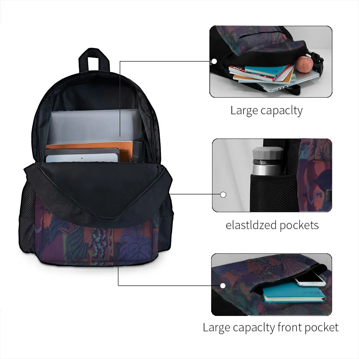 Zaba Album Background Backpacks Men's/Women's Bags