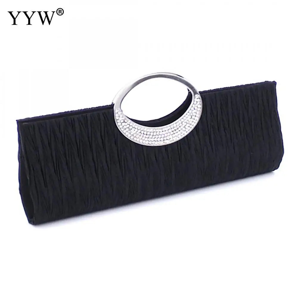 Elegant Rhinestone Evening Clutch Bag with Strap