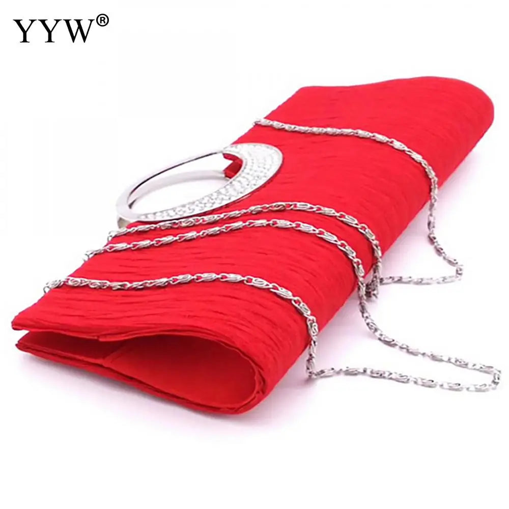 Elegant Rhinestone Evening Clutch Bag with Strap