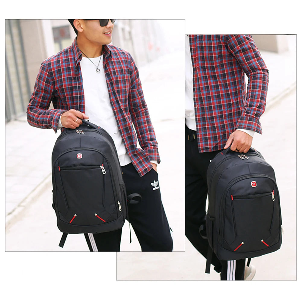 Large Capacity School Backpack Zipper Laptop Rucksack
