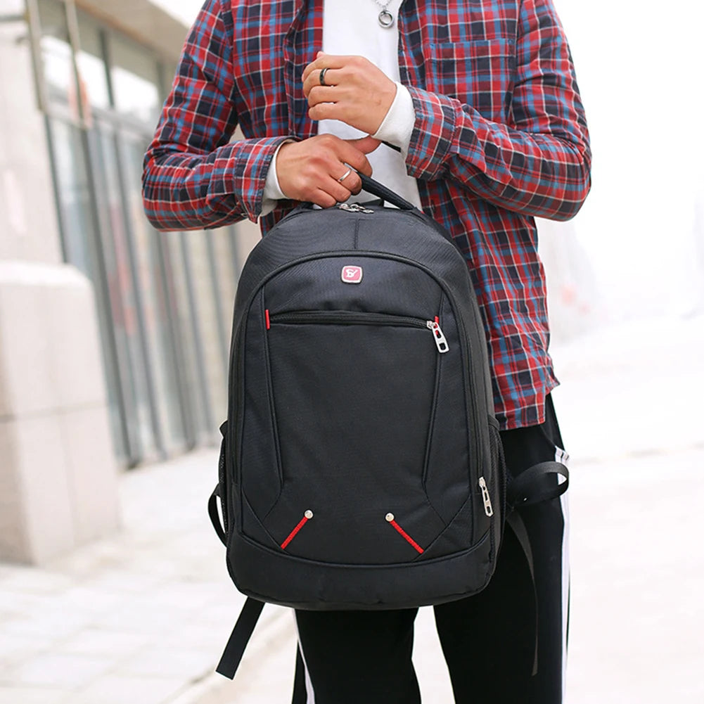 Large Capacity School Backpack Zipper Laptop Rucksack