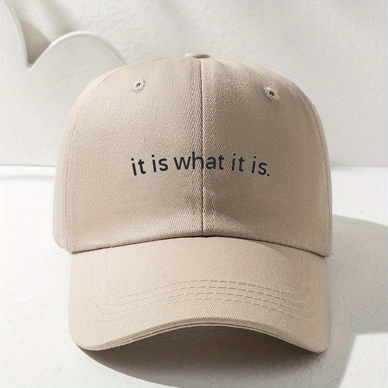English Letter Baseball Cap It Is What It Is Hat Men's Women's Sunshade Hat