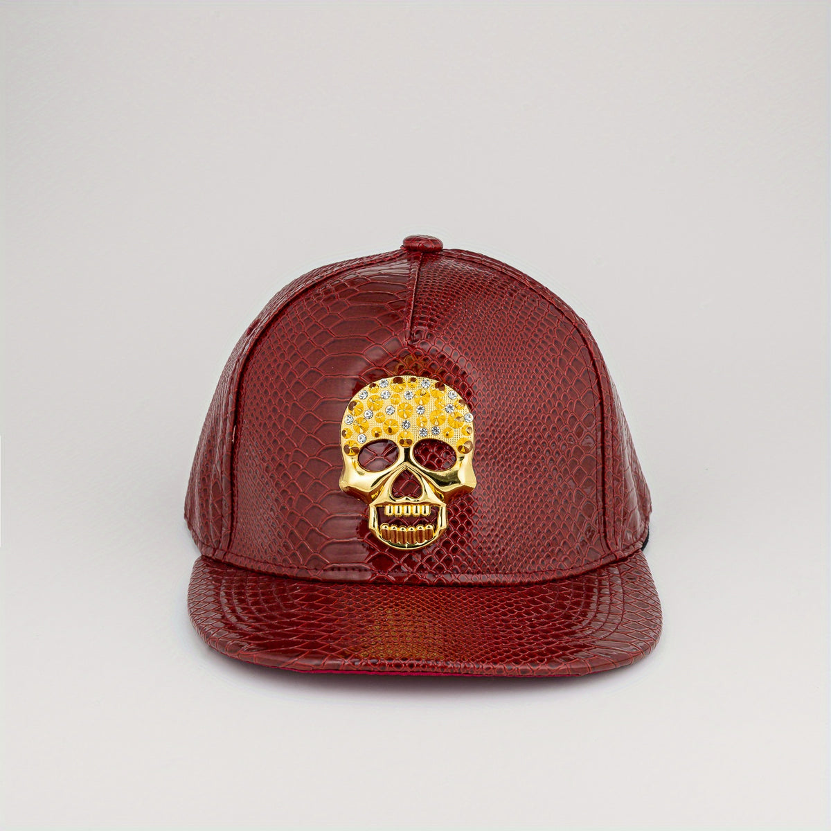 Crocodile Pattern PU Baseball Cap Hip hop Skull Hat