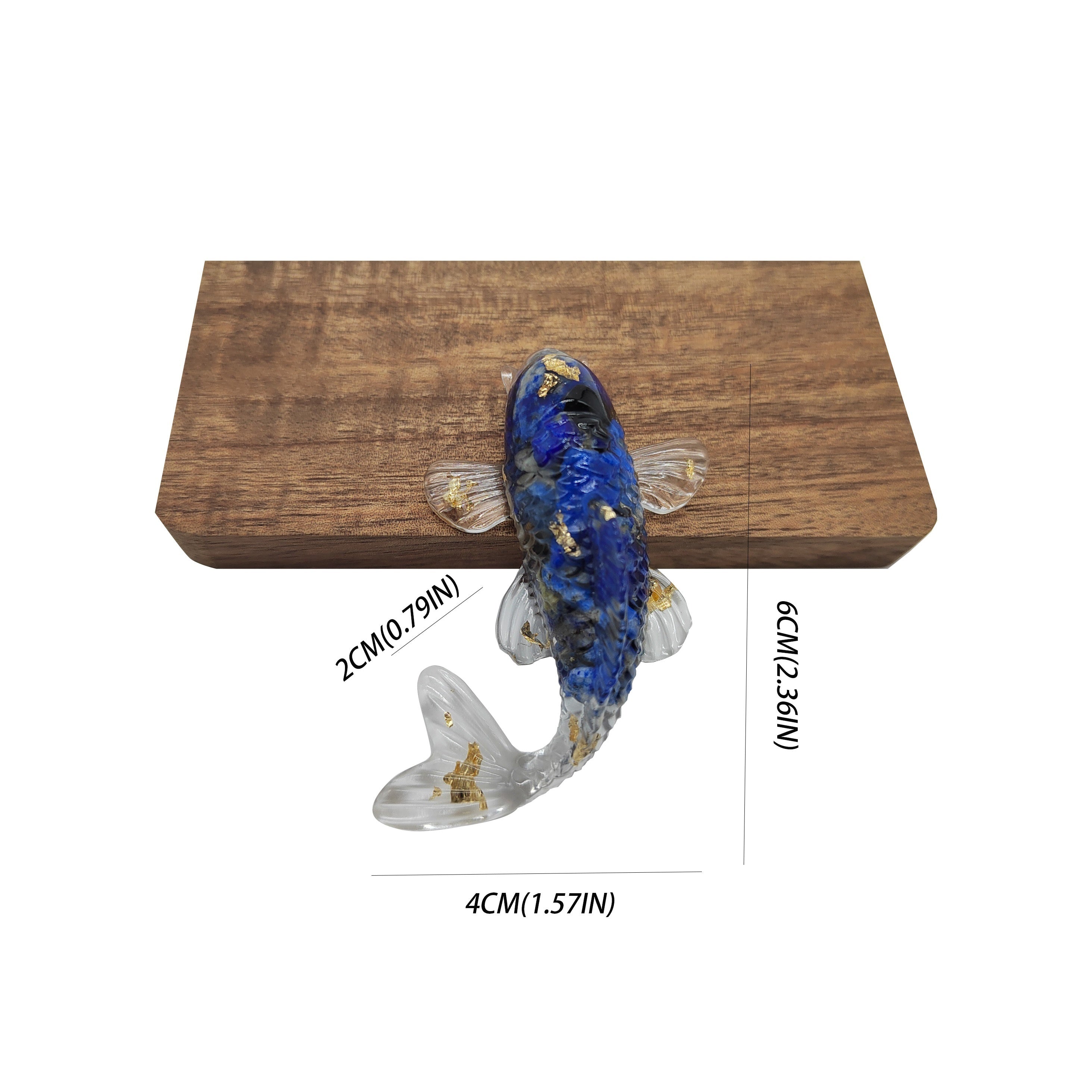 Crystal Stone Gravel Goldfish Shape Small Jewelry Gift