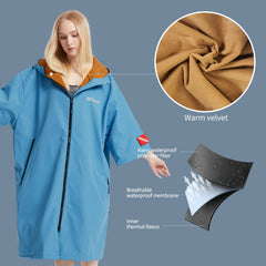 Turbo Waterproof Surf Poncho Changing Towel Quick Drying Bathrobe