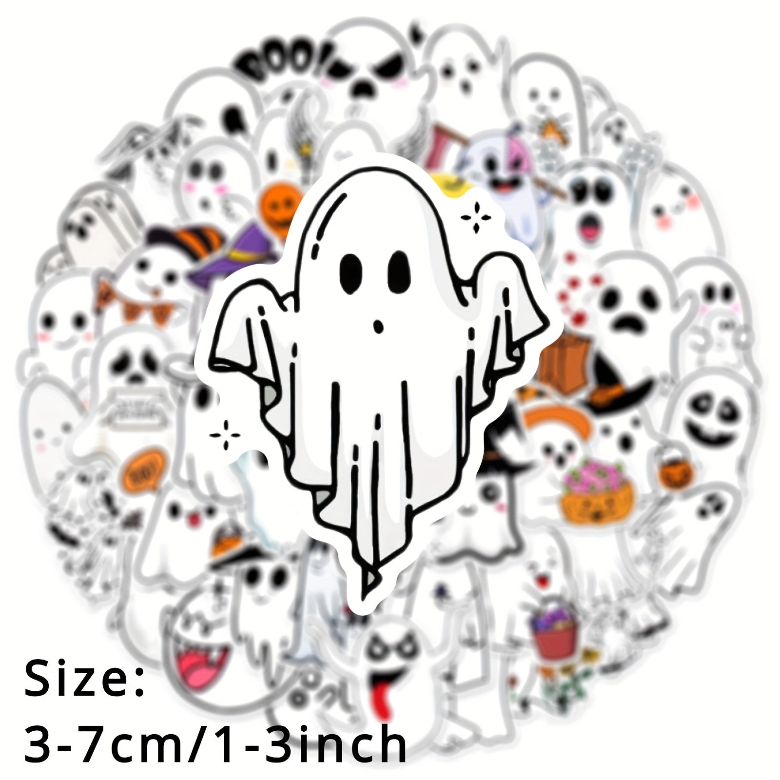 50pcs Funny Ghost Series Graffiti Stickers Waterproof DIY Creative