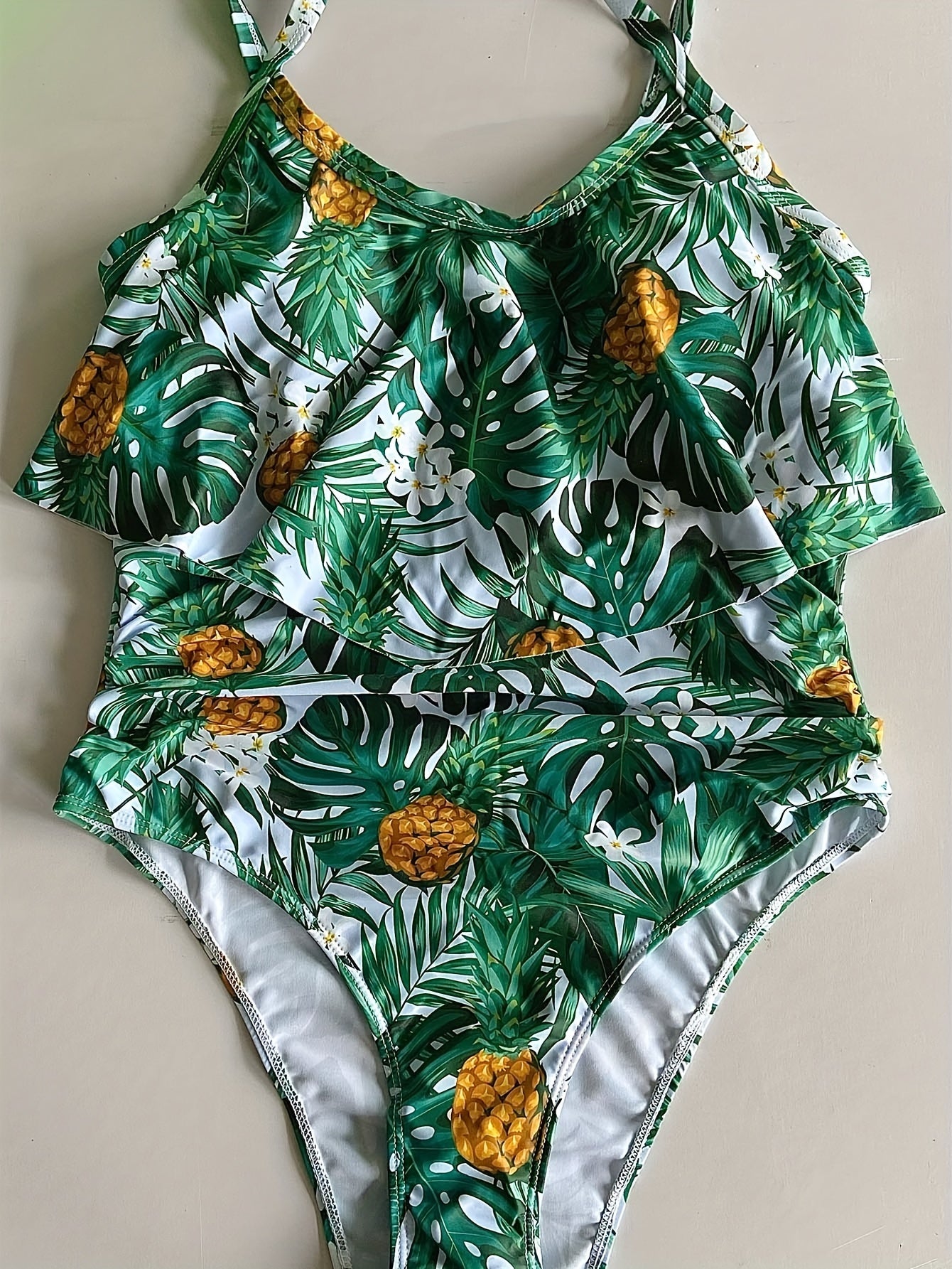  Vacay Swimsuit Women's Plus Tropical Print One Piece Swimsuit