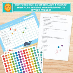 2340 Pcs Happy Face Stickers for Students Reward Chart Student Planner 10 Sheets