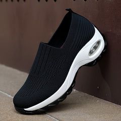Women's Air Cushion Platform Walking Shoes Slip on Sneakers