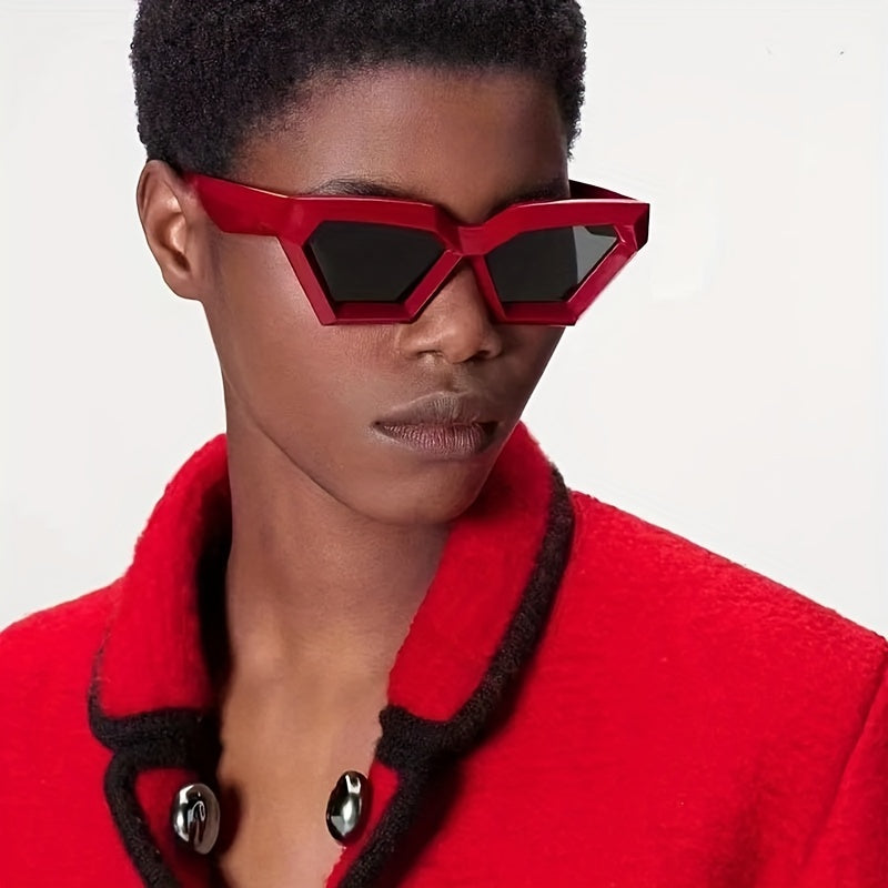 Men's Vintage Cat Eye Large Frame Sunglasses UV400 Protection