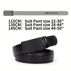 Men's Leather Auto Buckle Adjustable Belt