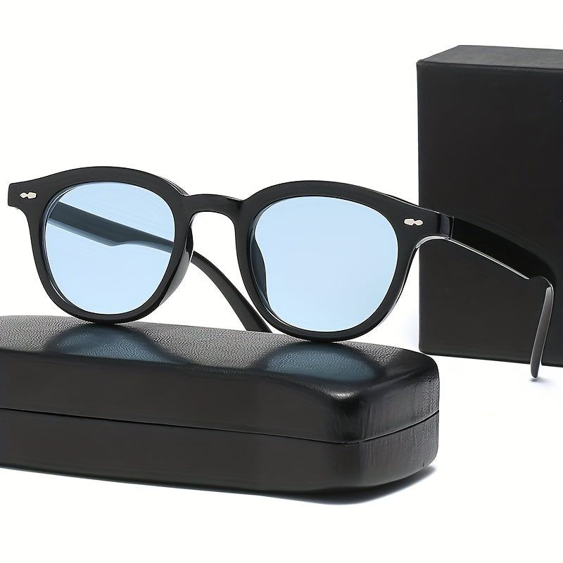 Round Sunglasses Rivet Decor Anti Glare UV400