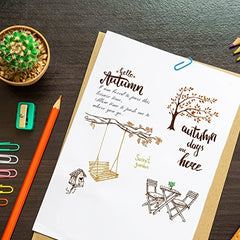 Hello Autumn & Sweet Garden Swing Clear Stamps Set