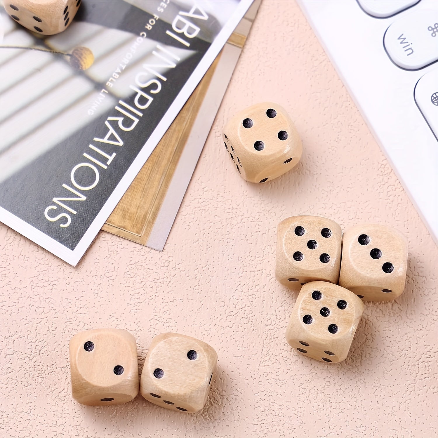 10pcs Wooden Dice 6 sided Wooden Dice For Table Game Family Party