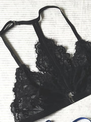 3pcs Lace Wireless Bras Sexy Lingerie Women's Underwear