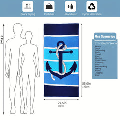 Mutao Microfiber Beach Towels Quick Drying Swim Towel Soft Oversized Blanket