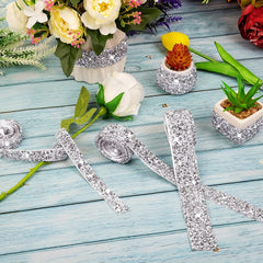 4 Rolls Crystal Rhinestone Ribbon Self Adhesive DIY Craft Stickers