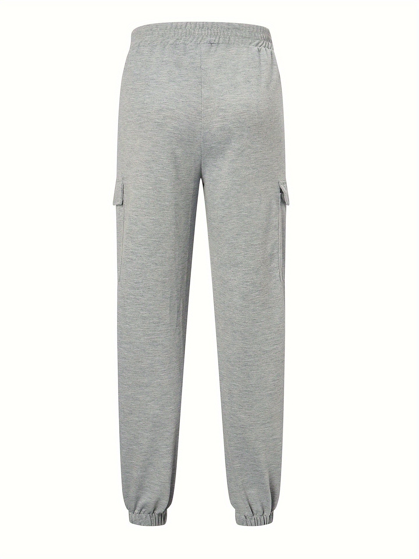 Women's Plus Size Cargo Jogger Trousers With Flap Pockets