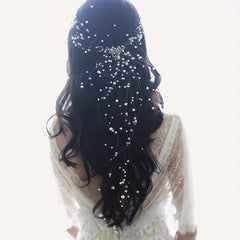 Bridal Faux Pearl Headdress Beaded Hairband Wedding Dress Accessories