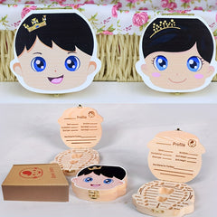 Baby Tooth Box Wooden for Lost Tooth Kids Keepsake Gift Baby Shower