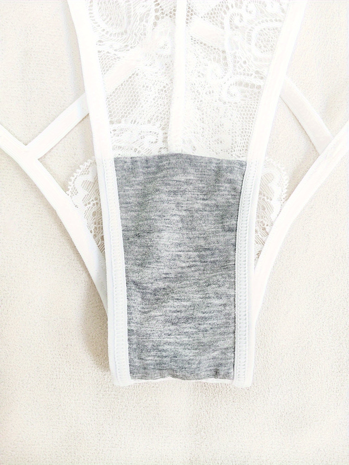  Lace Cut Out Sheer Panty